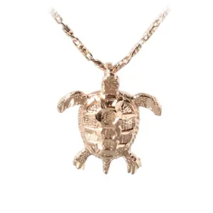 14K Pink Gold Honu (Hawaiian Turtle) Pendant (Chain Sold Separately)