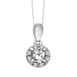 14K White Gold 1/3 Ct.Tw.Diamond Fashion Pendant