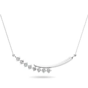 14K White Gold 1/4 Ct.Tw. Diamond Fashion Necklace