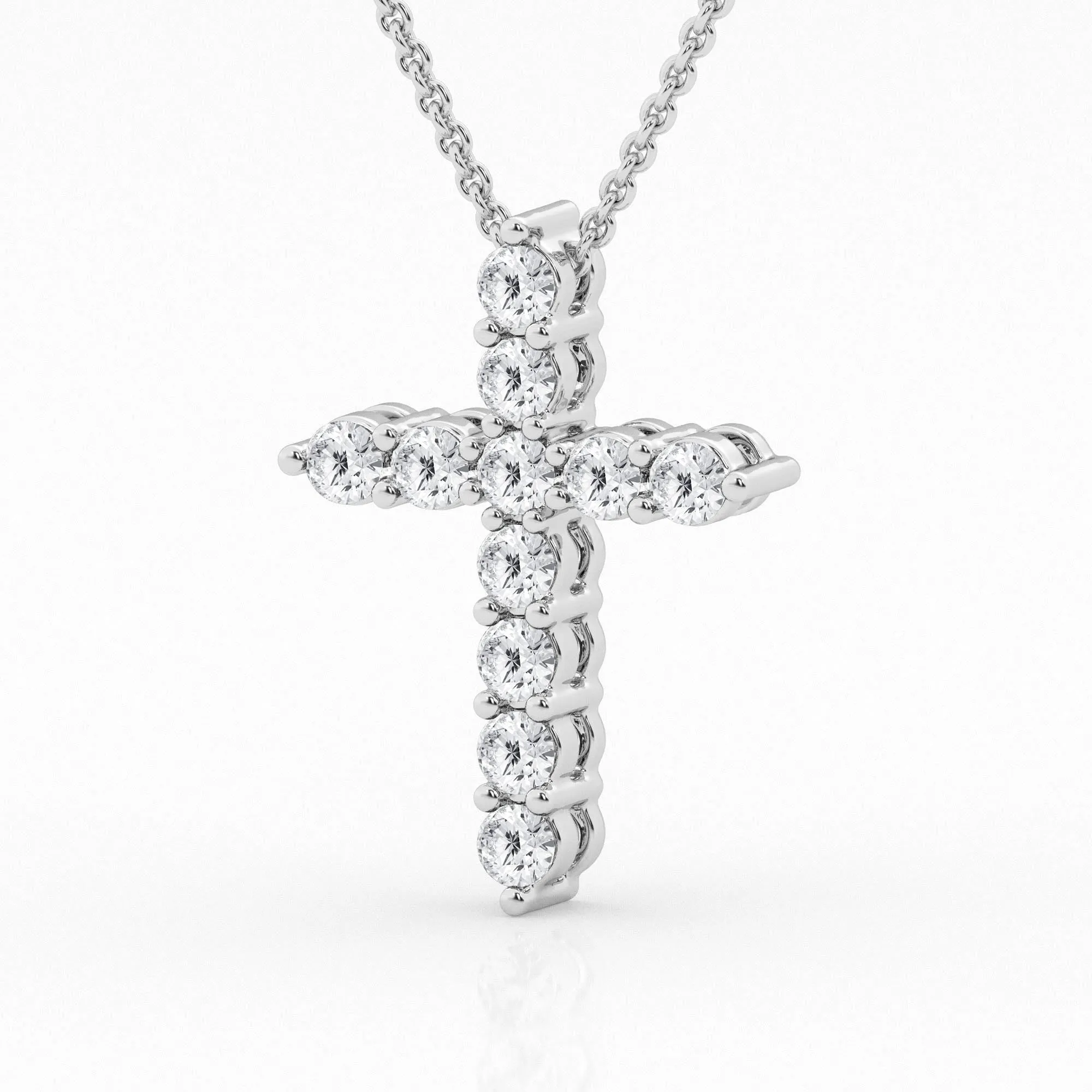 2.00 cttw Lab Diamond Cross Pendant by Mercury Rings