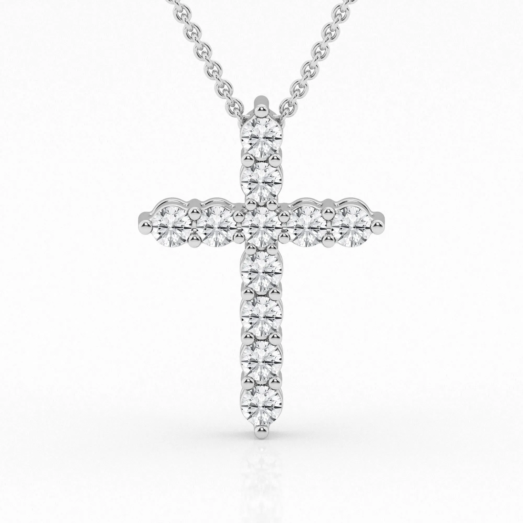 2.00 cttw Lab Diamond Cross Pendant by Mercury Rings