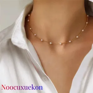 2023 New Pearl Necklace Fashion Simple Collar Bone Choker Multiple Styles Available Wedding Engagement Jewelry for Women