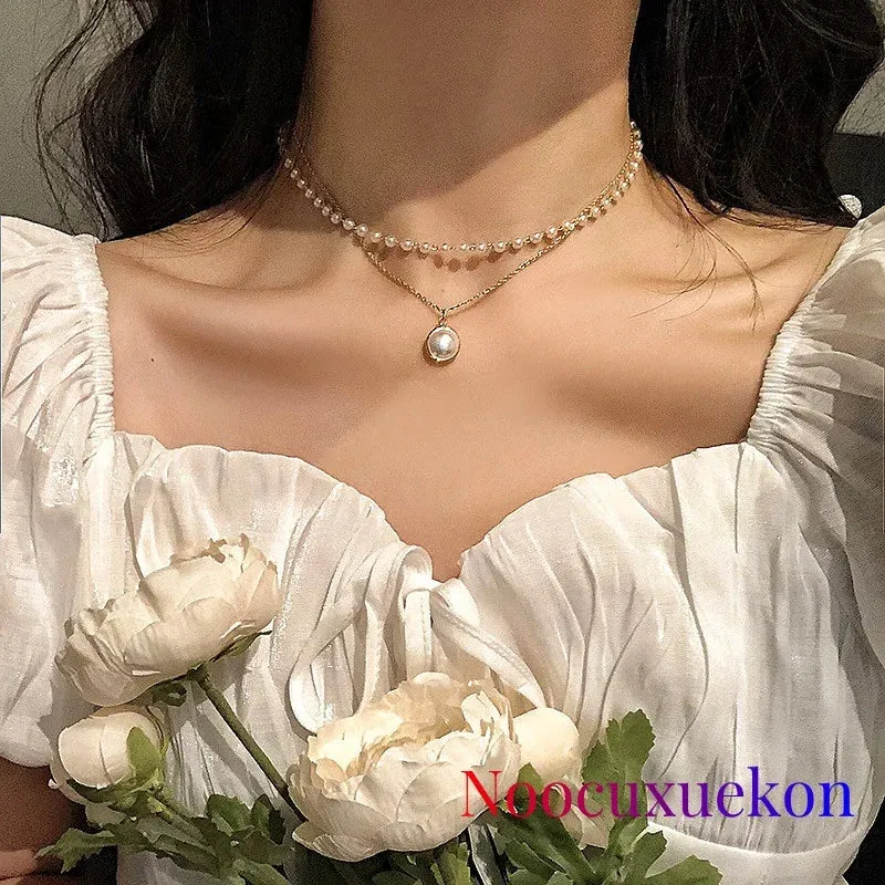 2023 New Pearl Necklace Fashion Simple Collar Bone Choker Multiple Styles Available Wedding Engagement Jewelry for Women