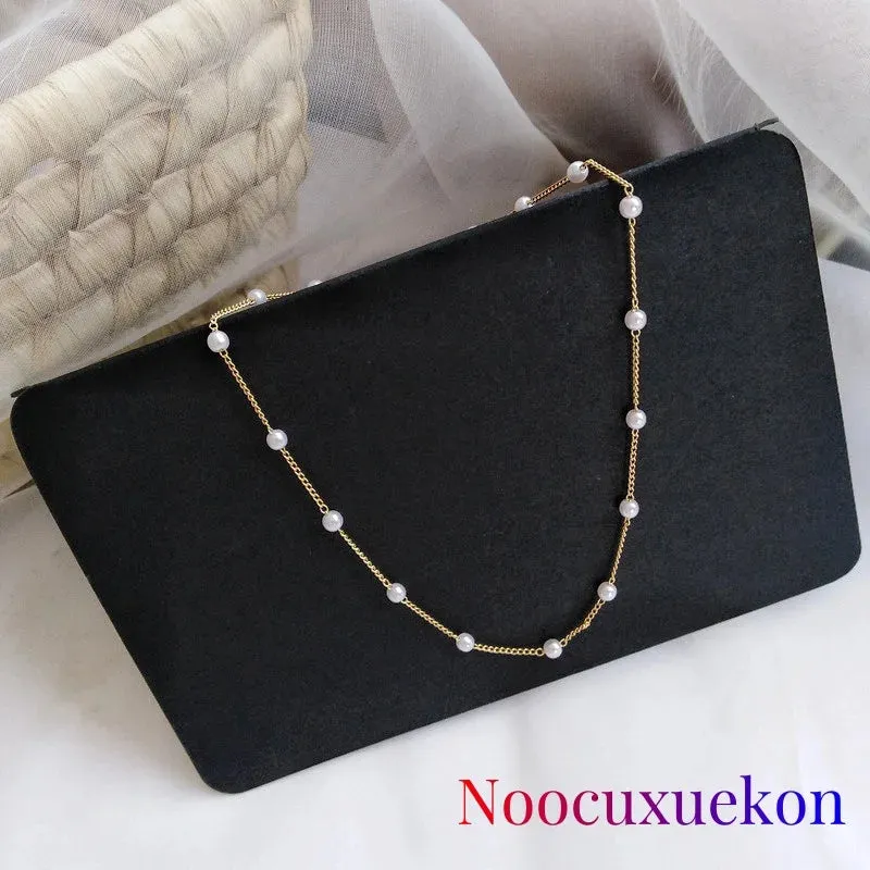 2023 New Pearl Necklace Fashion Simple Collar Bone Choker Multiple Styles Available Wedding Engagement Jewelry for Women