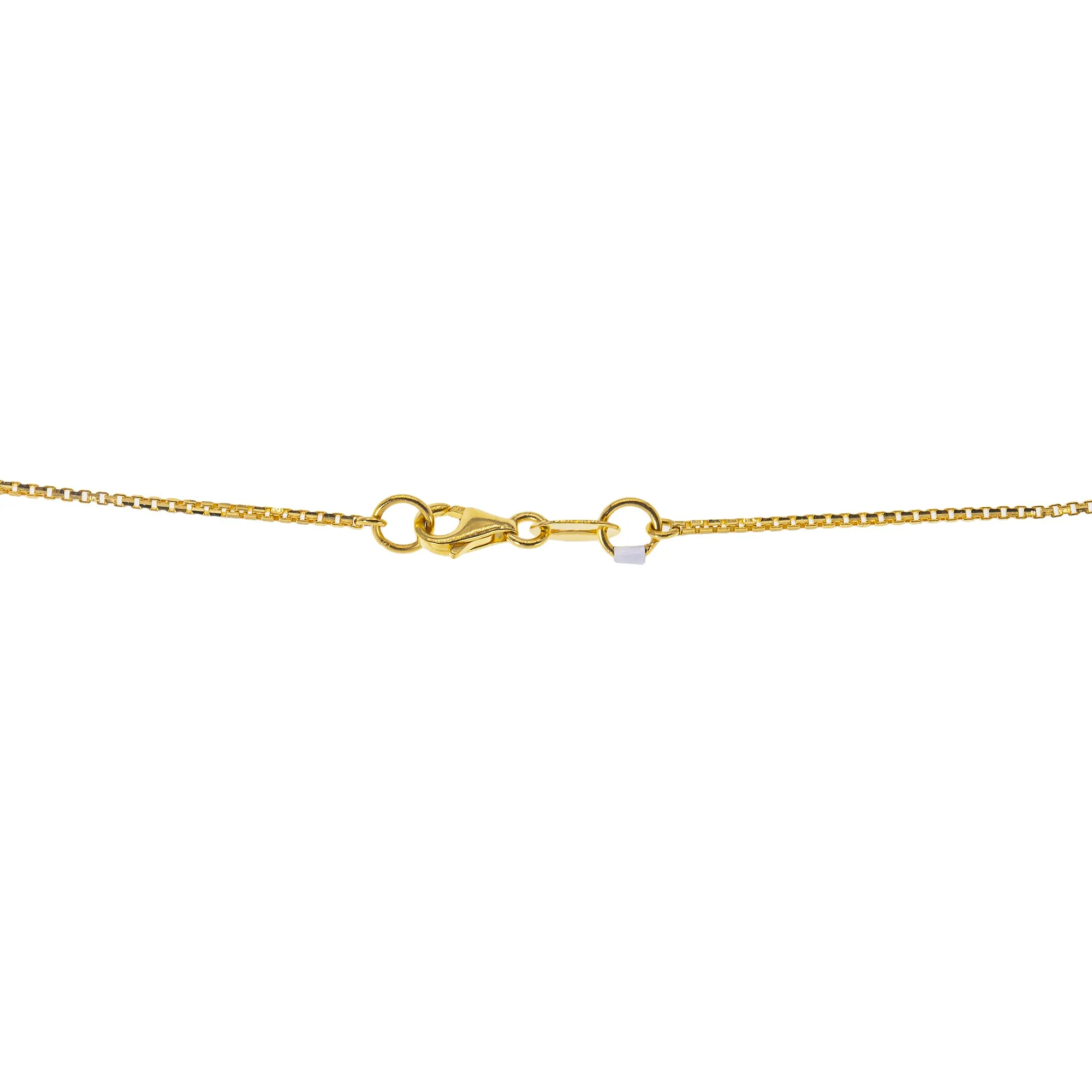 22K Multi-Tone Gold Beaded Chain Necklace (16gm)