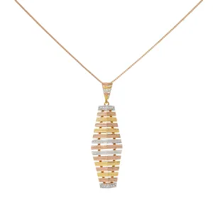 22K Multi-Tone Gold Necklace Set (13.6gm)