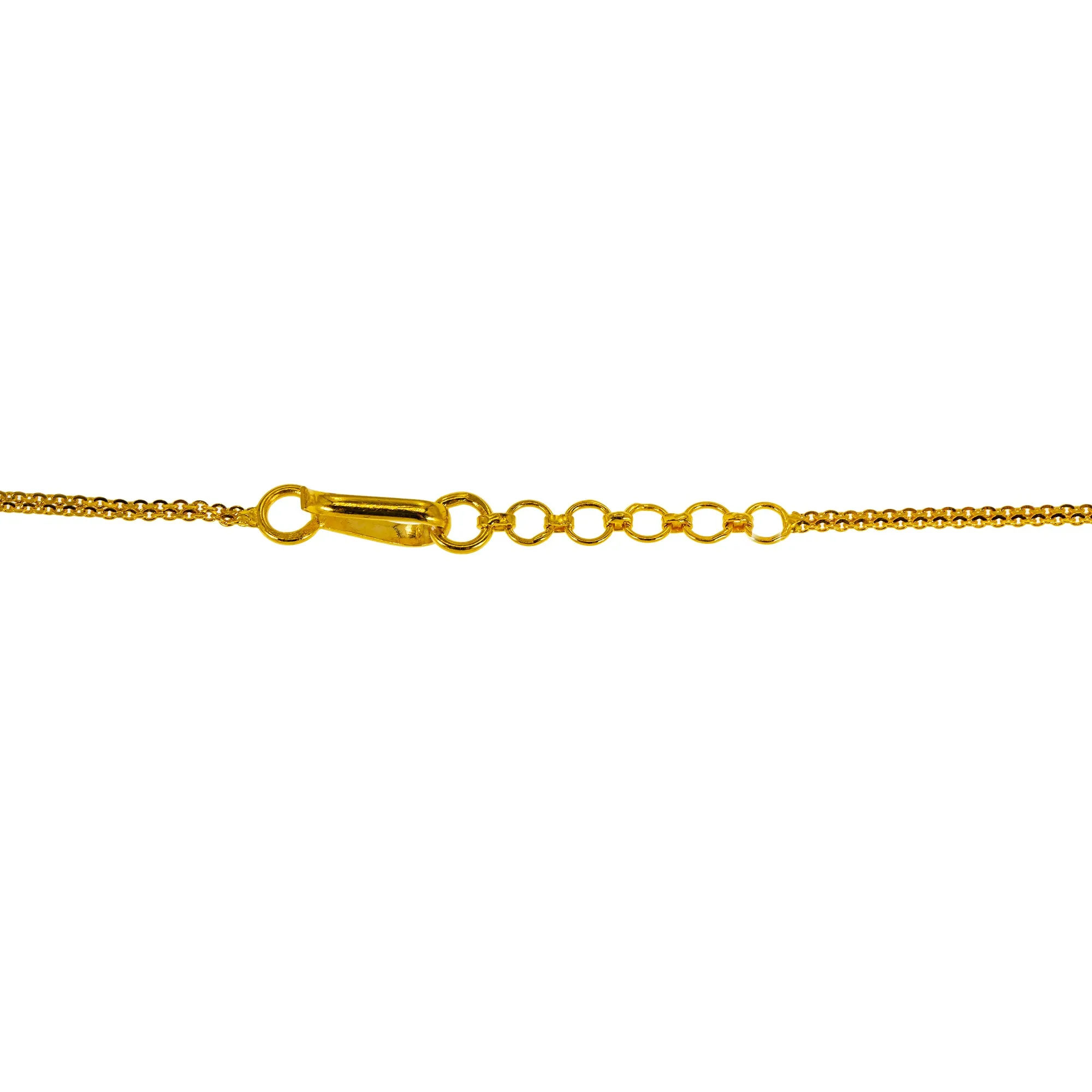 22K Yellow Gold & Ruby Laxmi Necklace (26.3 grams)