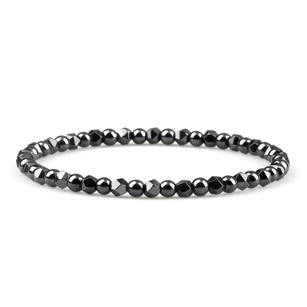 4mm Irregular Hematite Men Beaded Bracelets Natural Tiger Eye Lava Stone Beads Bracelets&Bangles Women Classic Jewelry Pulsera