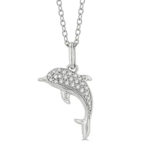 Ashi .08ctw Diamond Dolphin Pendant