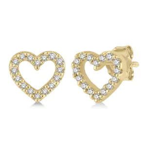 Ashi .10ctw Diamond Heart Stud Earrings