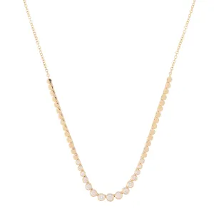 Bezel Set Gradient Diamond Necklace