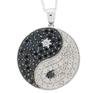 Black Diamond Sterling Silver Pendant with Diamond Accent