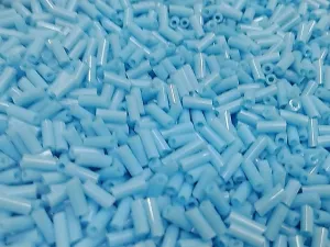 Blue Opaque Pipe / Bugle Glass Seed Beads (Wholesale)