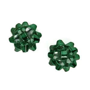 Bow Earring - Green