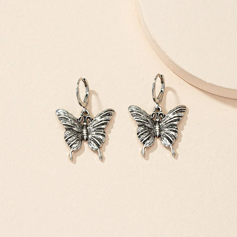 Butterfly Charm Earrings - Vienna Verve Collection - Stylish Metal Jewelry with Unique Edge