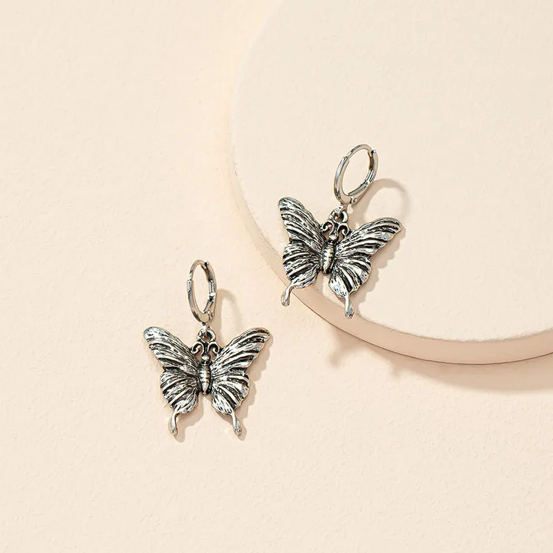 Butterfly Charm Earrings - Vienna Verve Collection - Stylish Metal Jewelry with Unique Edge