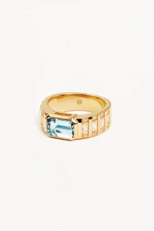 Calm Your Soul Topaz Ring 18k Gold Vermeil