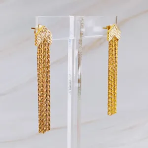 Chevron Chain Drop Earrings