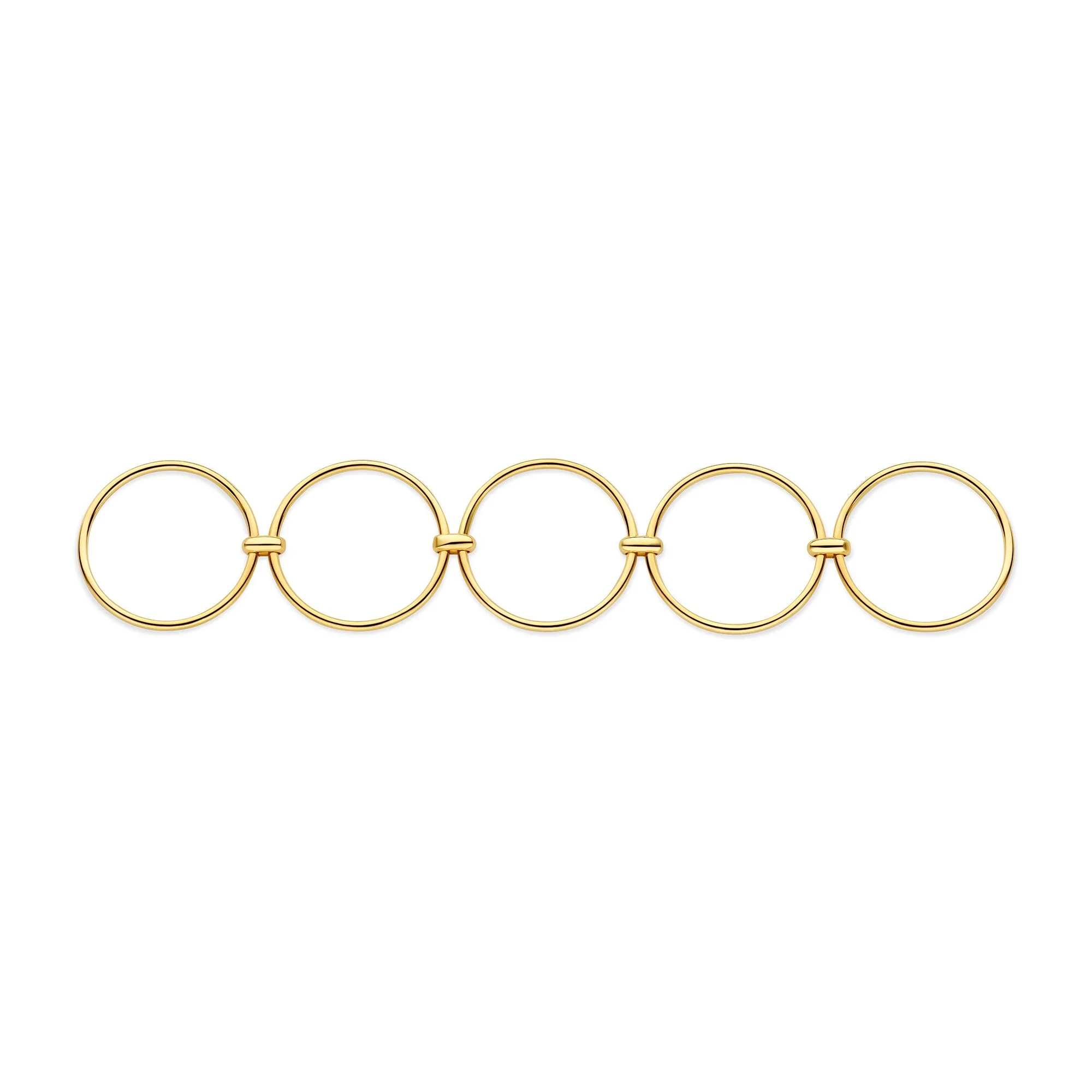 Cour d'Honneur Adora 14 karat golden 5-piece multiring