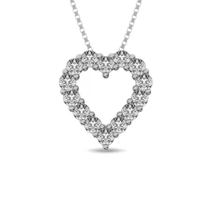 Diamond 1/4 Ct.Tw. Heart Pendant in 14K White Gold