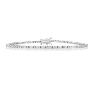 Diamond Jewellery 18ct Gold Tennis Bracelet BDQ701W/FG4