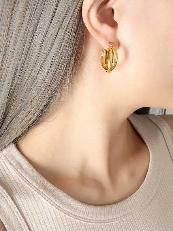 Dome Hoops Earrings - Timeless Elegance for Every Occasion