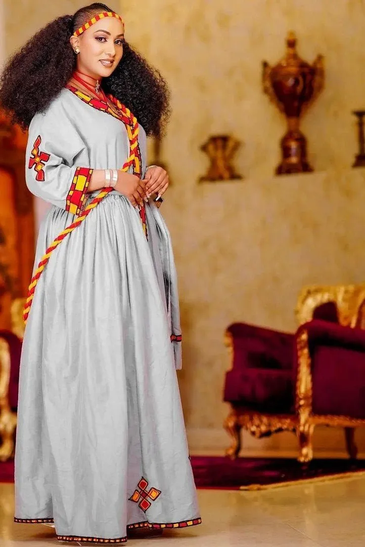 Elegant Habesha Dress Traditional Ethiopian Dress Habesha Dress Handwoven Habesha Kemis Eritrean Dress Ashenda Dress