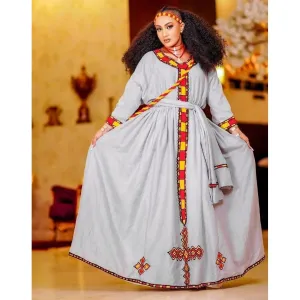 Elegant Habesha Dress Traditional Ethiopian Dress Habesha Dress Handwoven Habesha Kemis Eritrean Dress Ashenda Dress