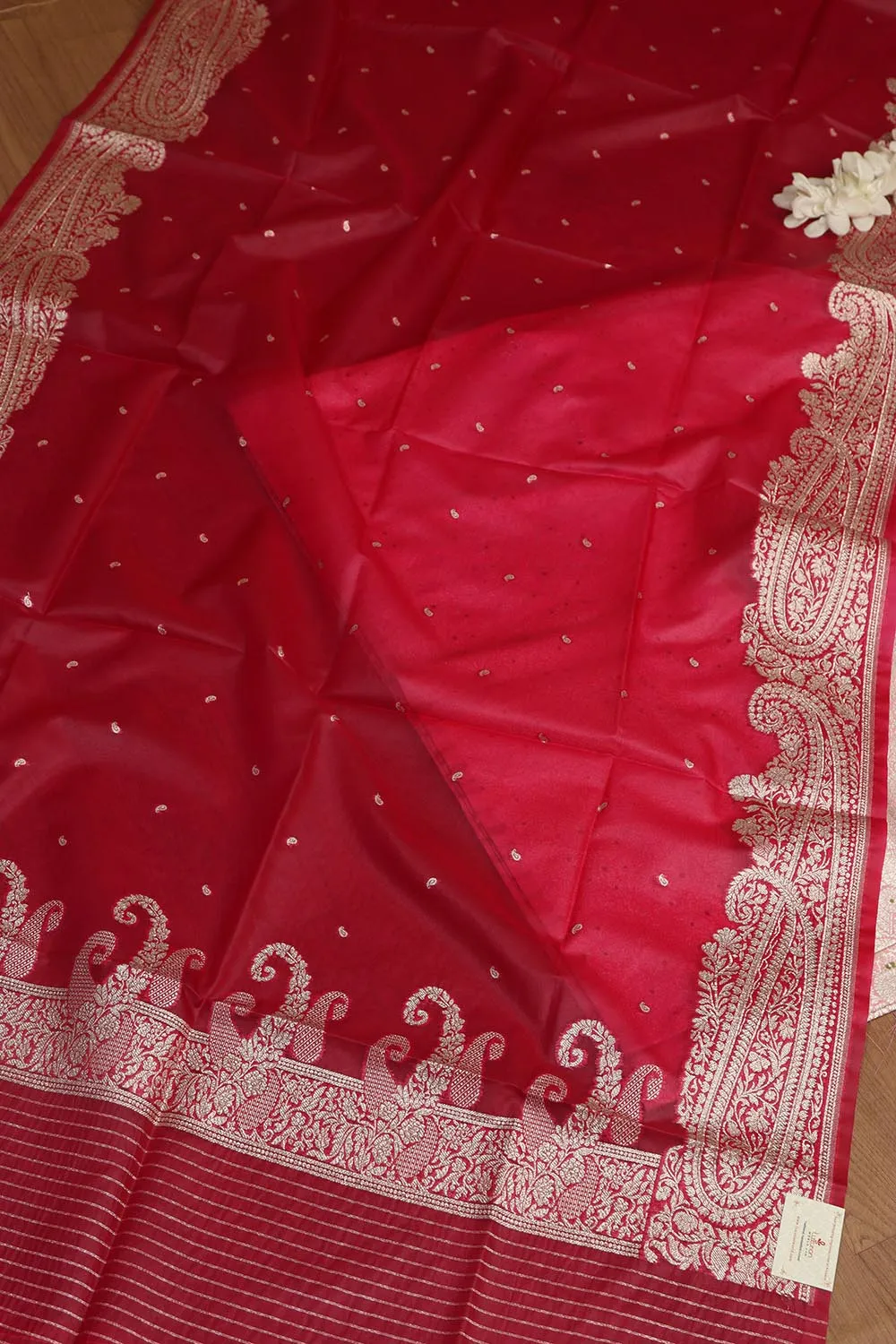 Elegant Pink Banarasi Brocade Silk Suit With Pink Banarasi Organza Silk Dupatta