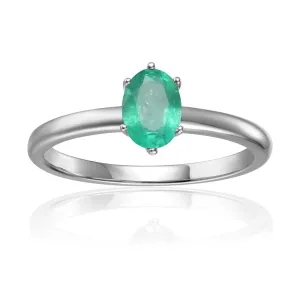 Emerald Solitaire Ring