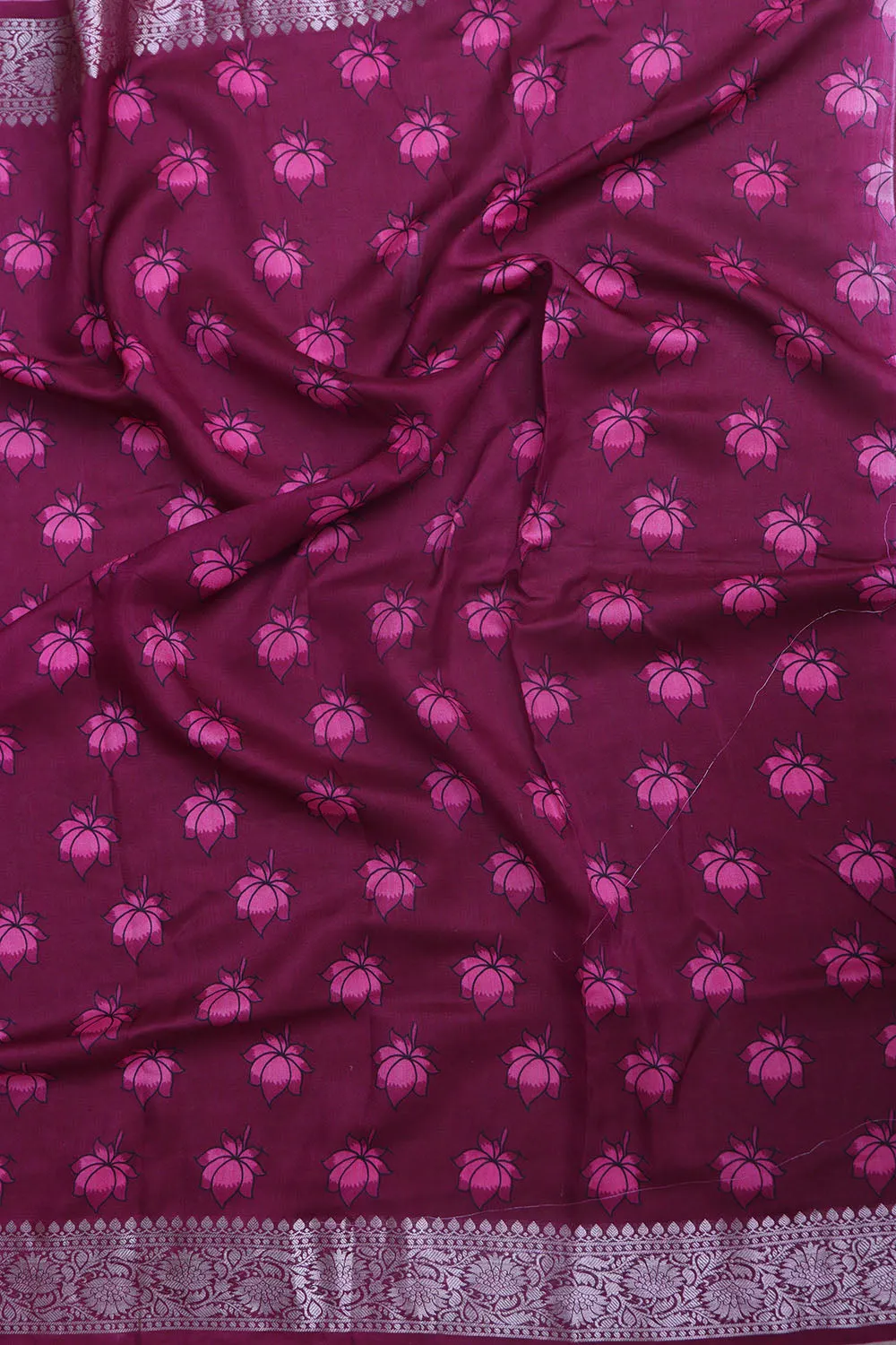 Exquisite Pink Banarasi Bandhani Pure Chiniya Silk Pichwai Design Saree