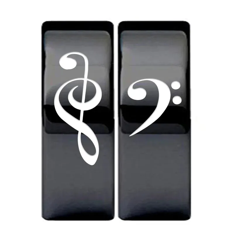 Fashion Couple Music Musical Note Finger Ring For Women and Men Stainless Steel Lovers Rings Halloween Gifts Jewelry Accesories