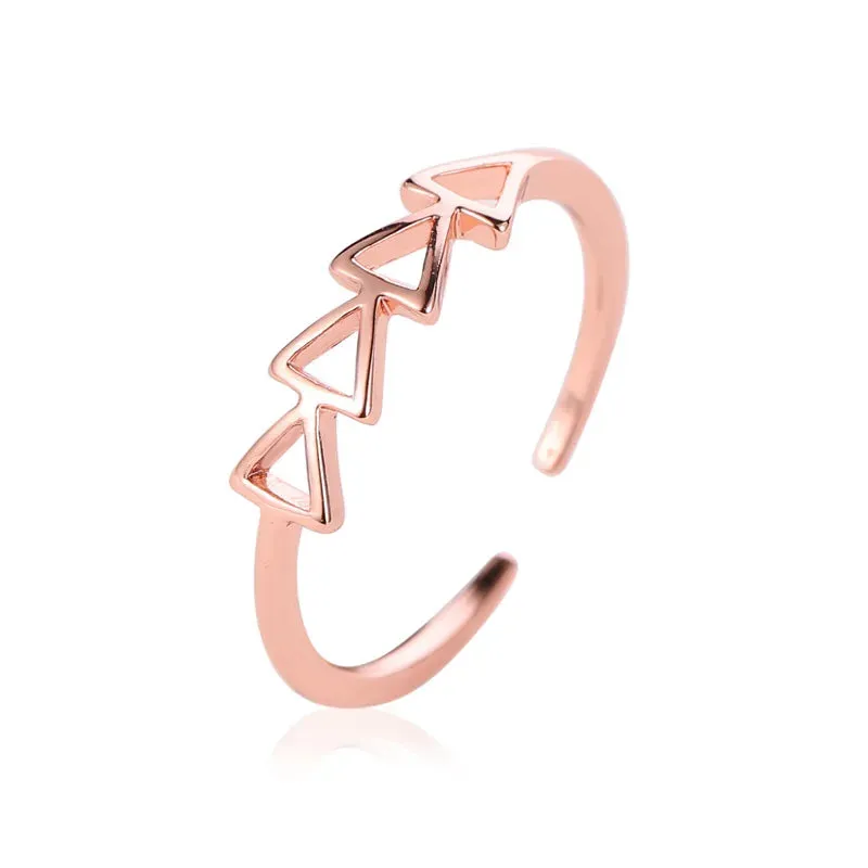 Fashion DNA Chemistry Molecule Open Rings For Women Men Simple Style Rose Silver Color Finger Jewelry Party Gifts