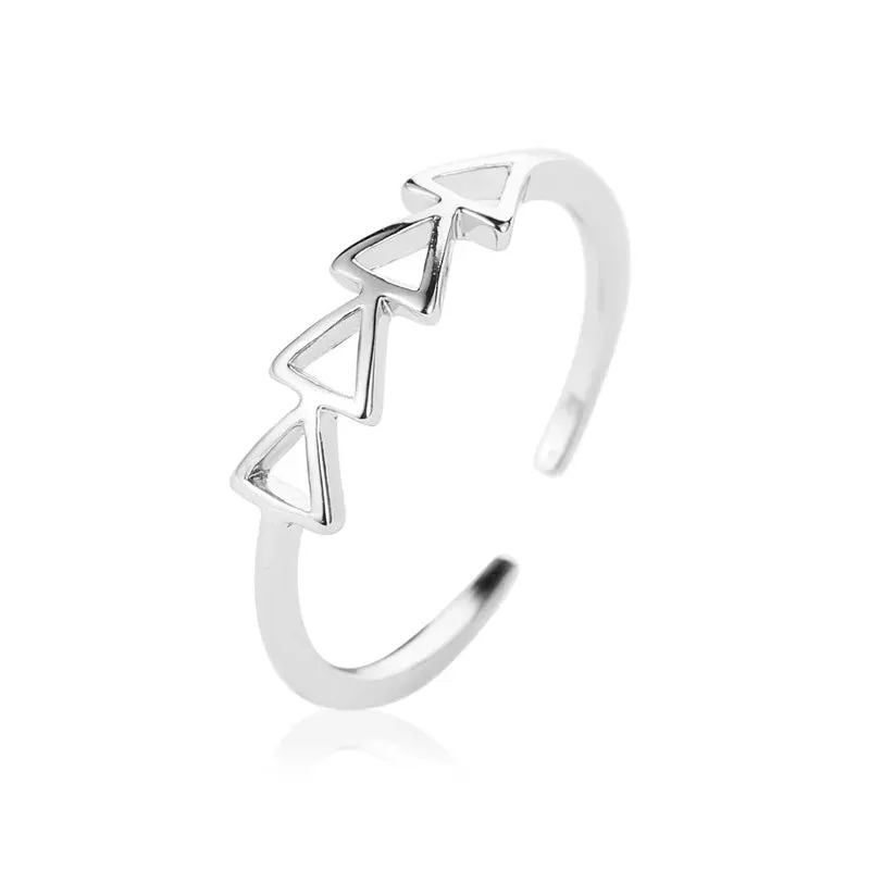 Fashion DNA Chemistry Molecule Open Rings For Women Men Simple Style Rose Silver Color Finger Jewelry Party Gifts