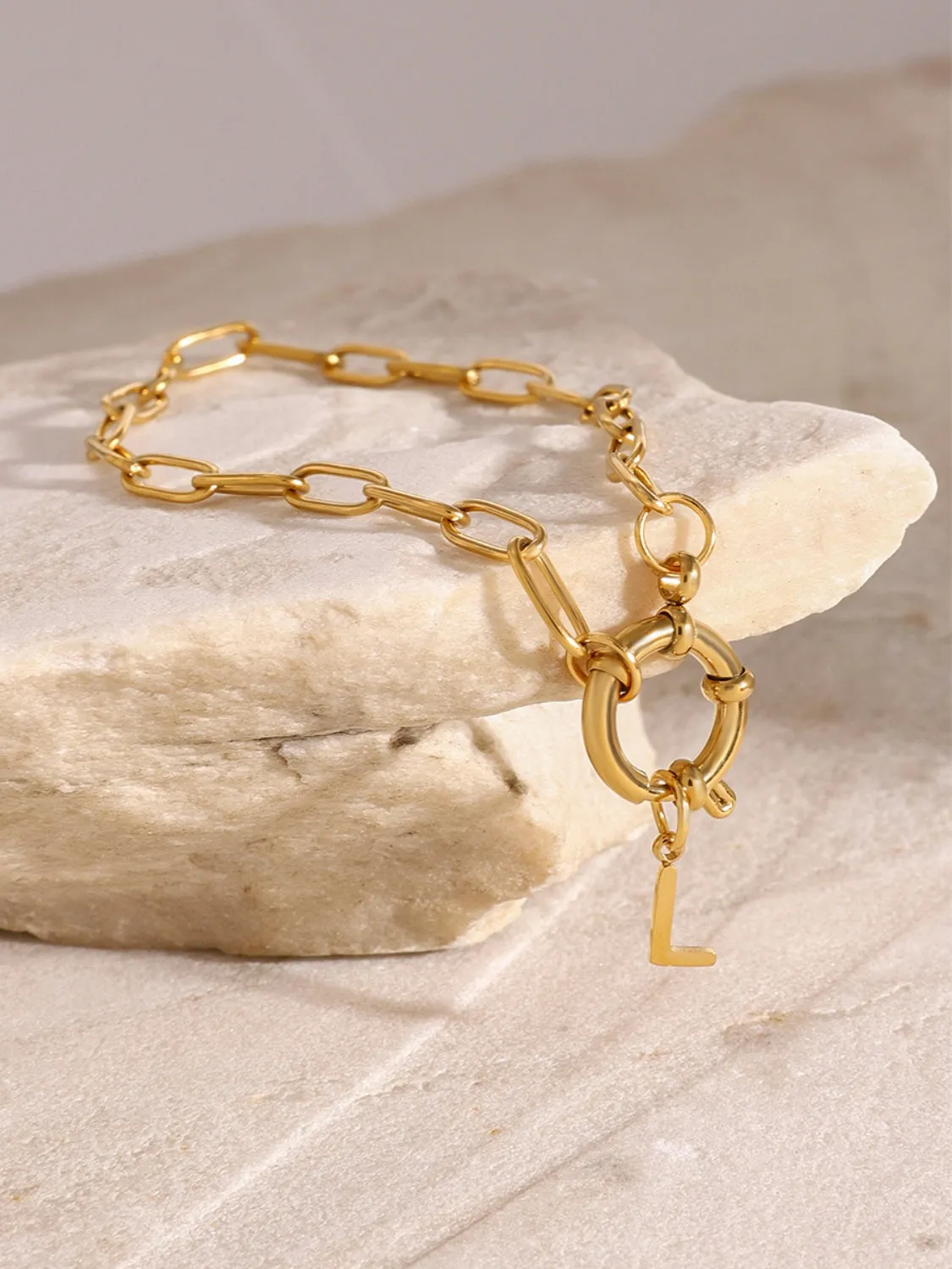 Gold Plated Letter L Bracelet: Style with a Personal Touch