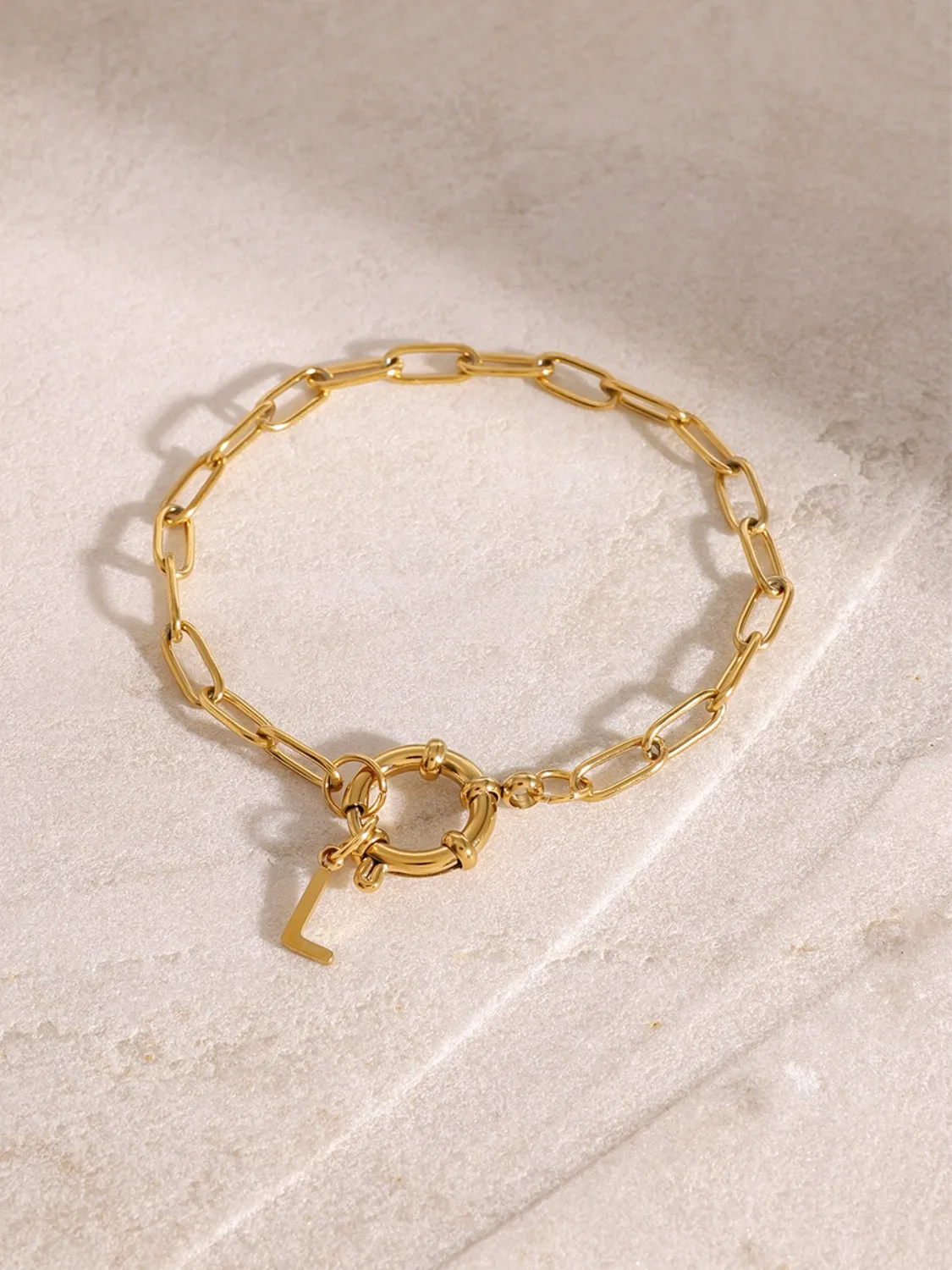 Gold Plated Letter L Bracelet: Style with a Personal Touch