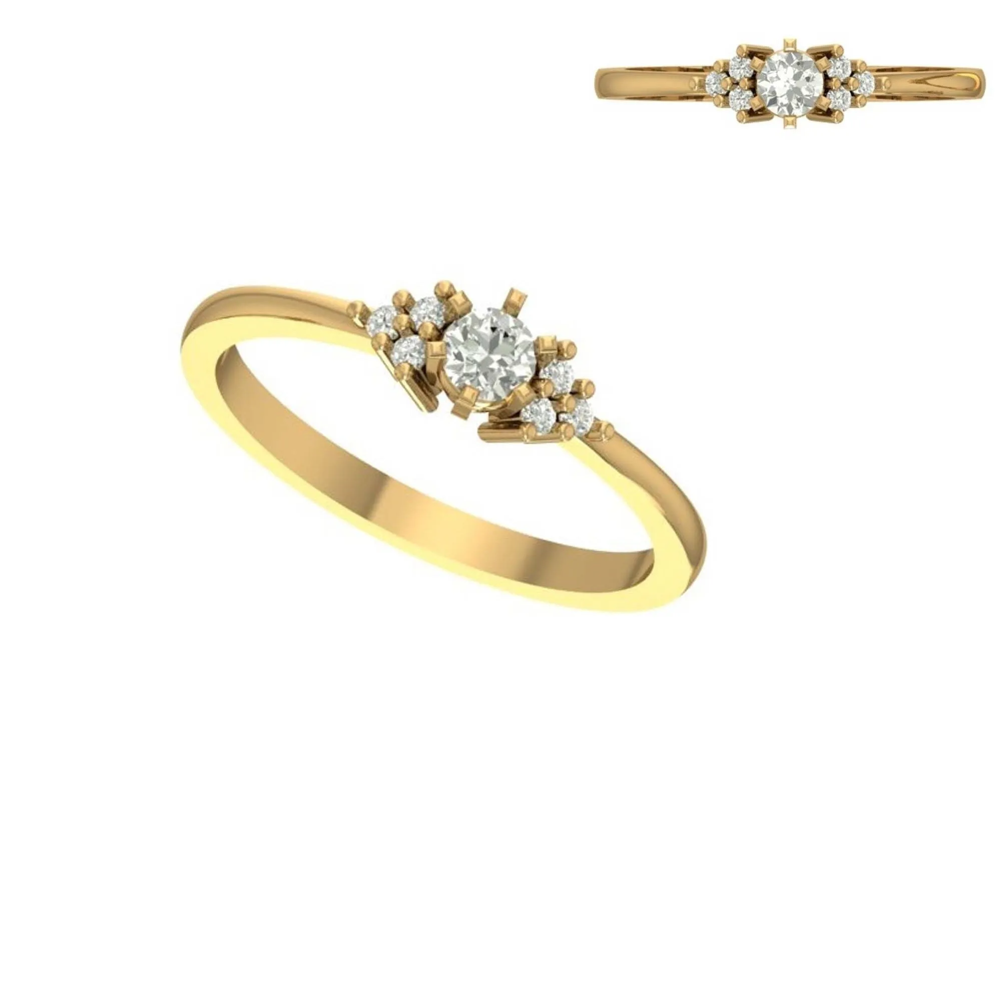 Isabella Simple Diamond Engagement Ring