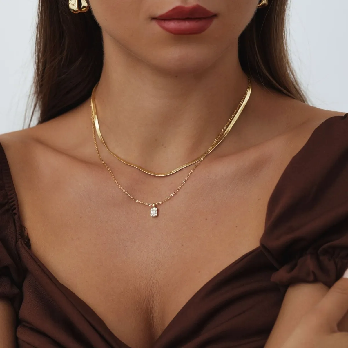 Kyerlyn Large Square Diamond Pendant Necklaces