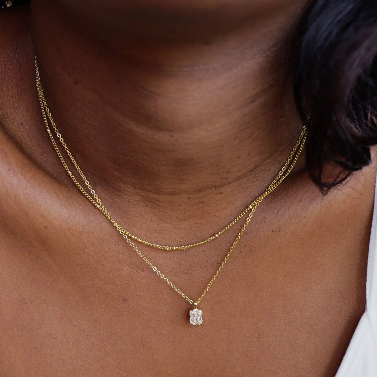 Kyerlyn Large Square Diamond Pendant Necklaces