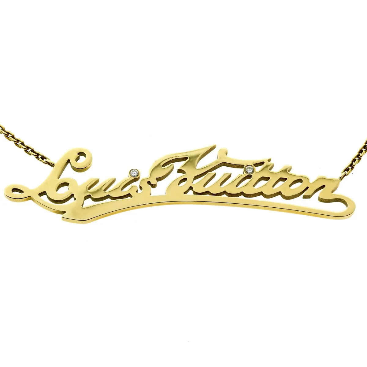 Louis Vuitton Signature Diamond Yellow Gold Necklace