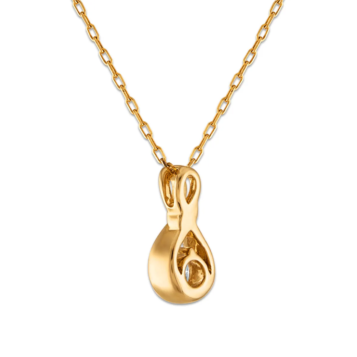 LoveSong EcoLove 1/4 CTW Lab Grown Diamond Infinity 18-inch Pendant in 10KT Yellow Gold