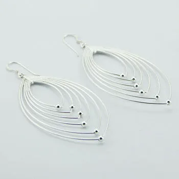 Marquise Sterling Silver Earrings