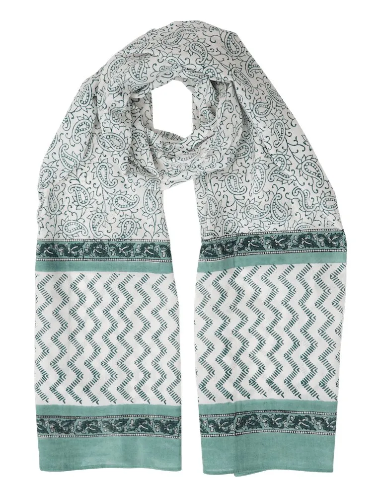 Mint Paisley Scarf