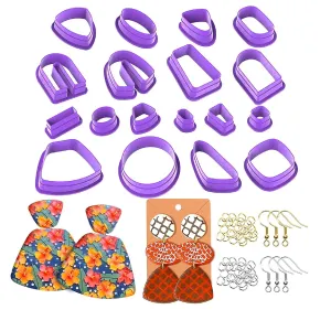 Mity Rain | Polymer Clay Cutters | 18 Pieces Different Shape Plastic Clay Earring Cutters