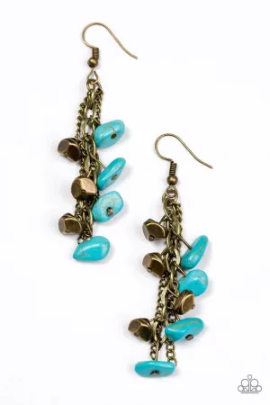 Paparazzi Earring ~ Rocky Radiance - Brass