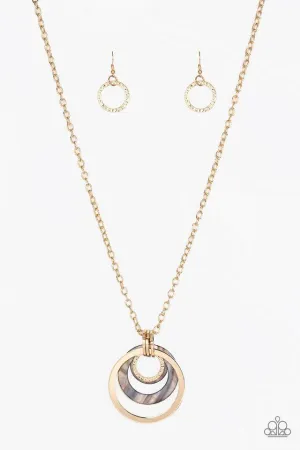 Paparazzi Necklace ~ Coast Coasting - Gold