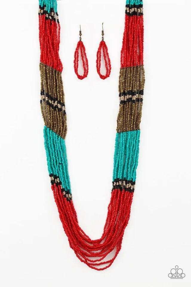 Paparazzi Necklace ~ Rio Roamer - Red