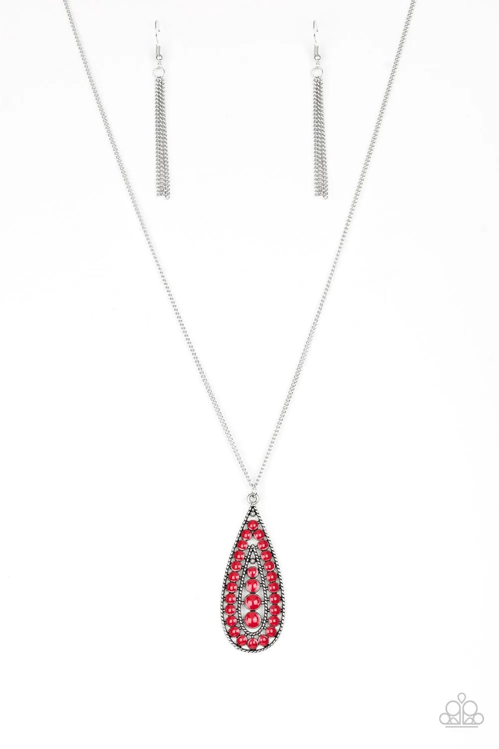 Paparazzi Necklace ~ Tiki Tease - Red