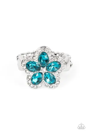 Paparazzi Ring ~ Efflorescent Envy - Blue