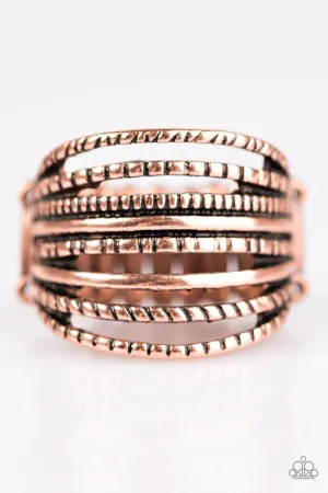 Paparazzi Ring ~ Treasured Texture - Copper